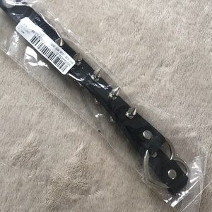 Black studded collar with heart